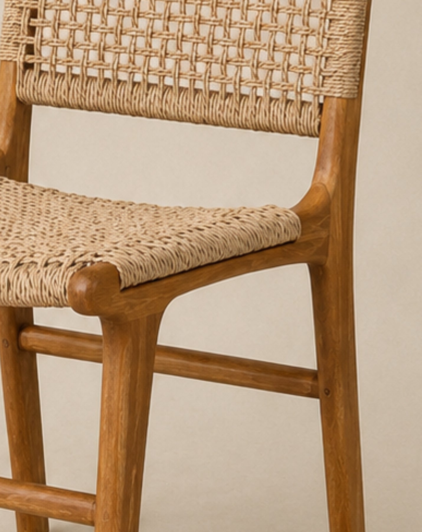 LONDON DINING CHAIR WITH SYNTHETIC TWISTED EXTRA LIGH WHITE WASH