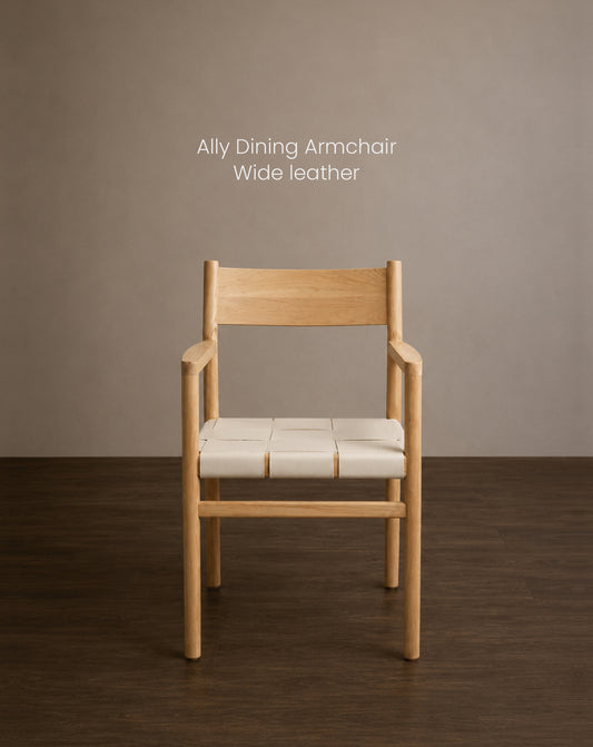 Ally Dining armchair Wide leather