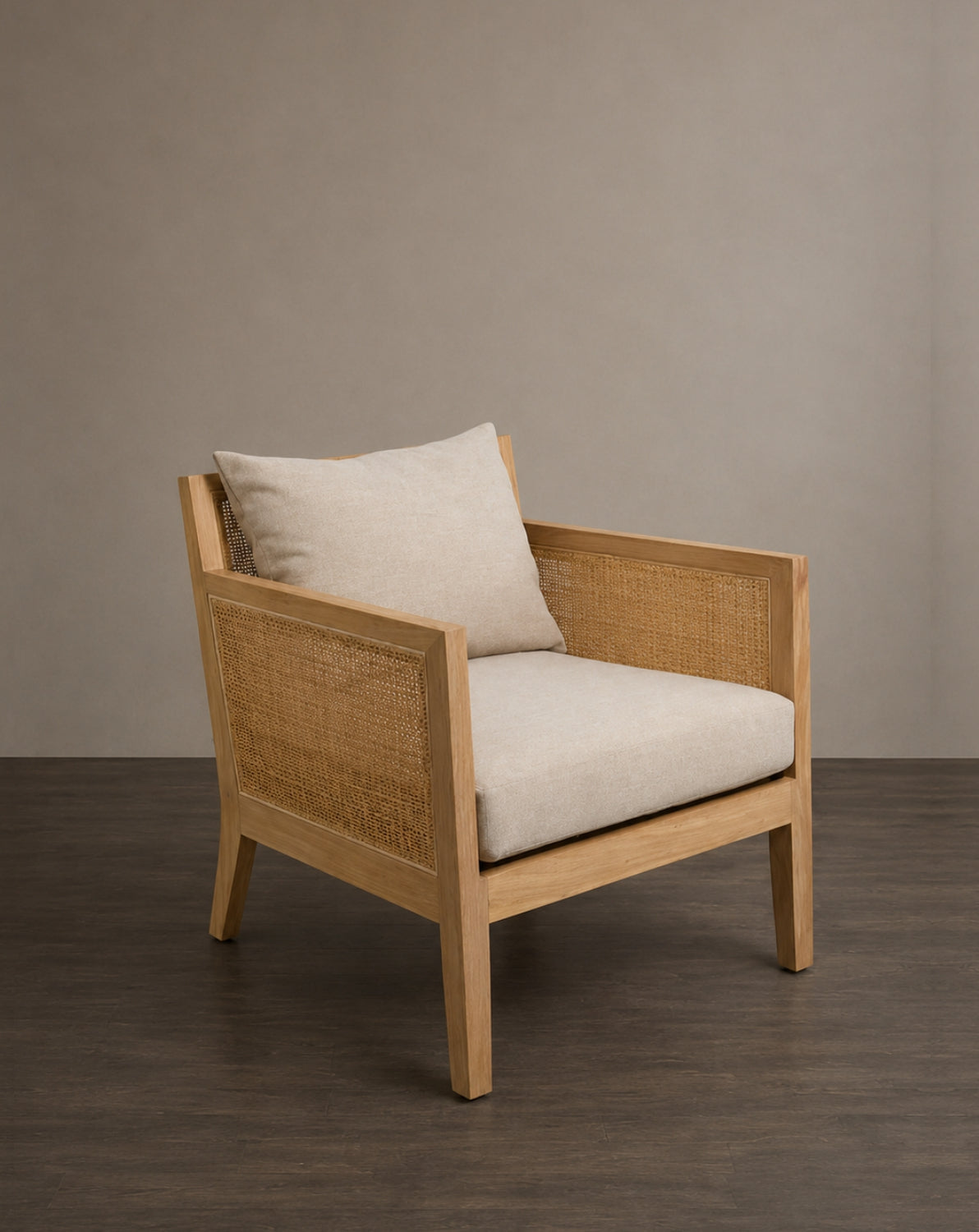 Raffia Rattan armchair
