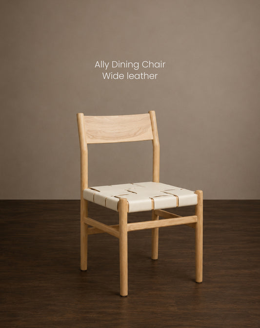 Ally Dining Chair Wide leather