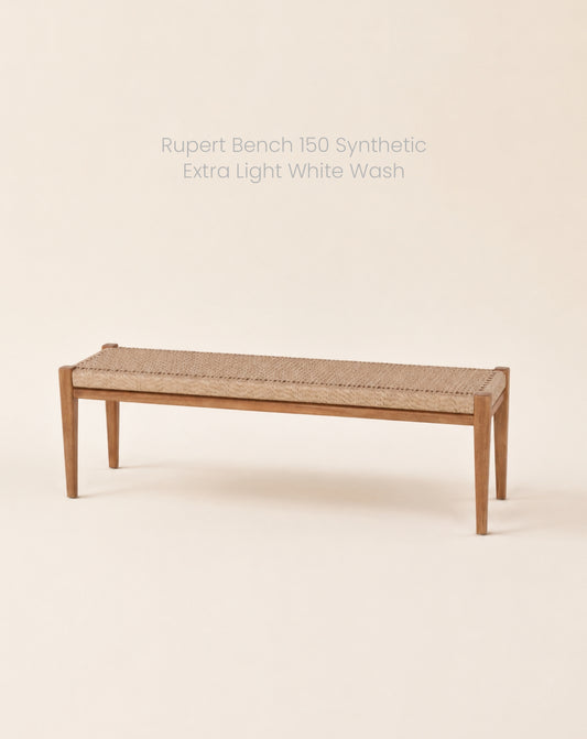 RUPERT BENCH 150 SYNTHETIC EXTRA LIGHT WHITE WASH