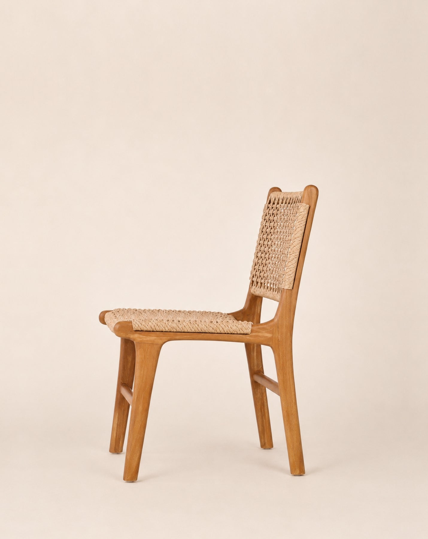 LONDON DINING CHAIR WITH SYNTHETIC TWISTED EXTRA LIGH WHITE WASH