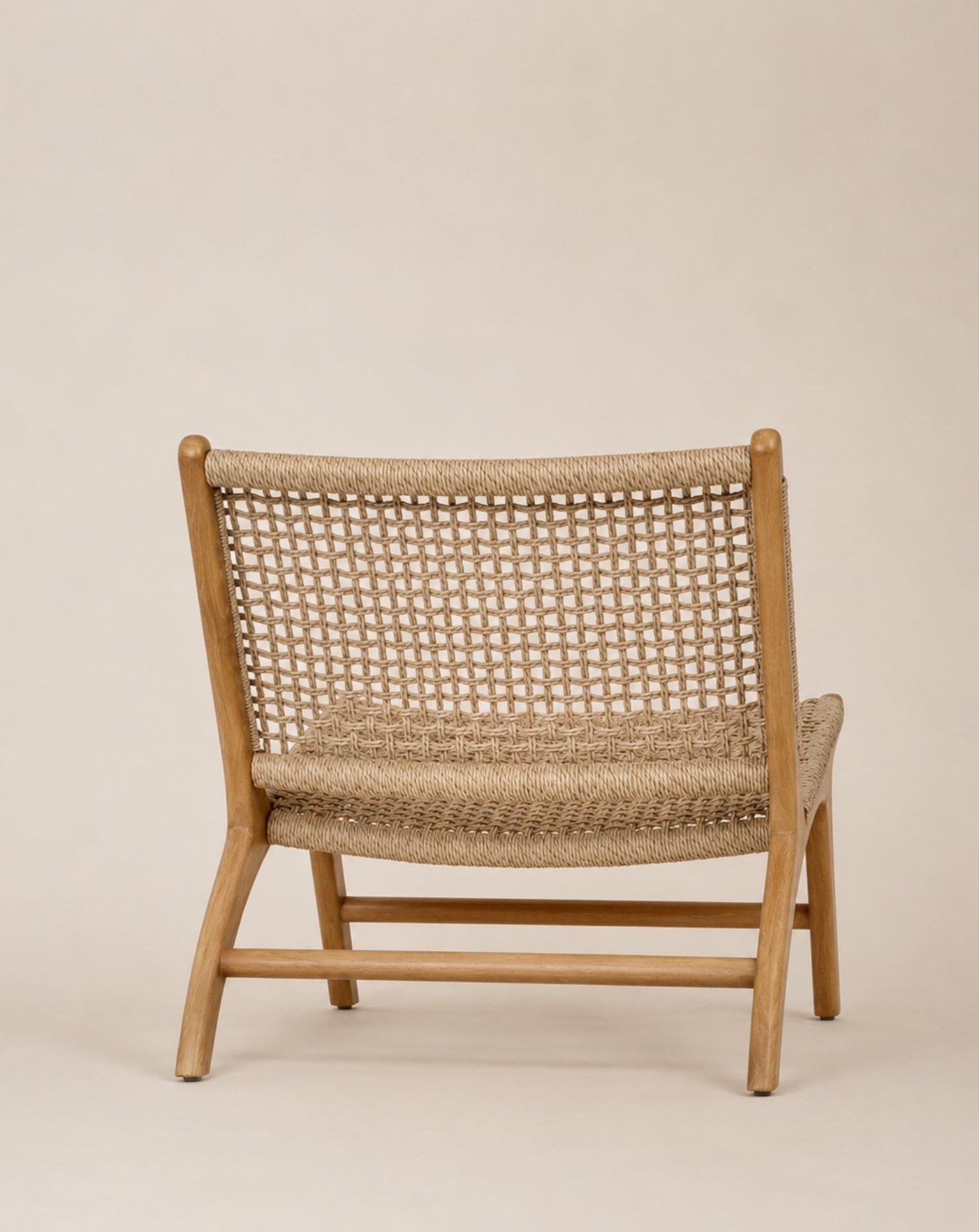 LONDON LAZY CHAIR WITH SYNTHETIC TWISTED EXTRAWHITE WASH