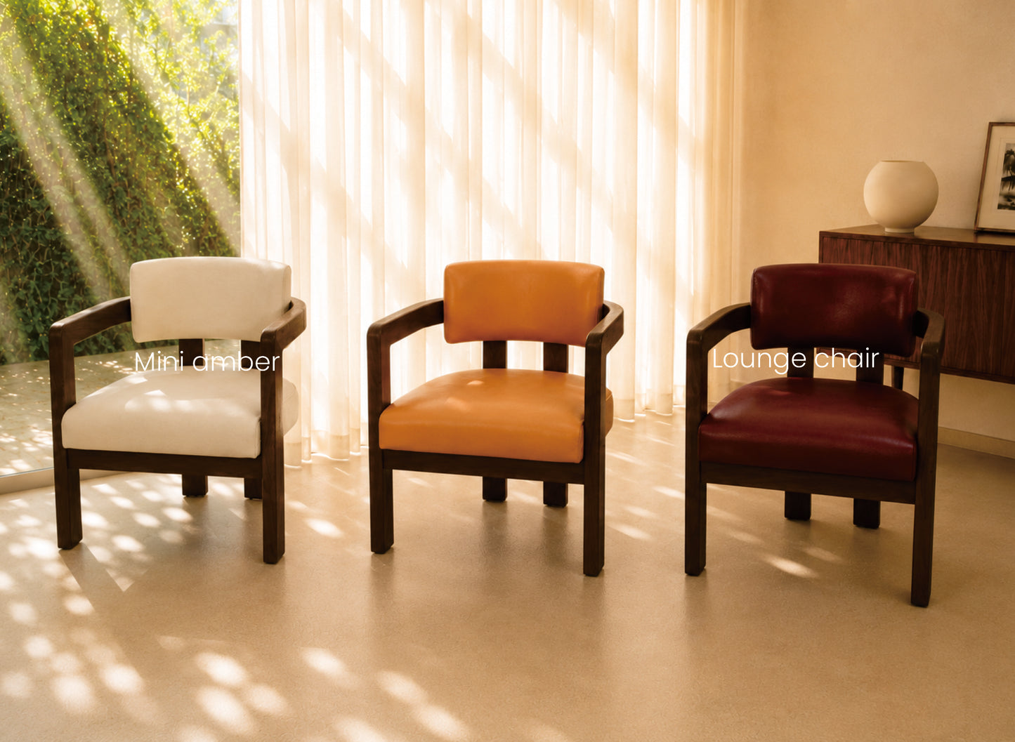Mini amber lounge chair
