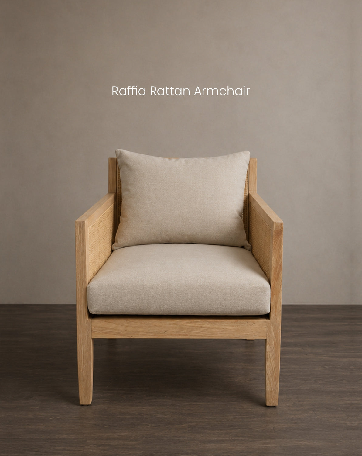 Raffia Rattan armchair
