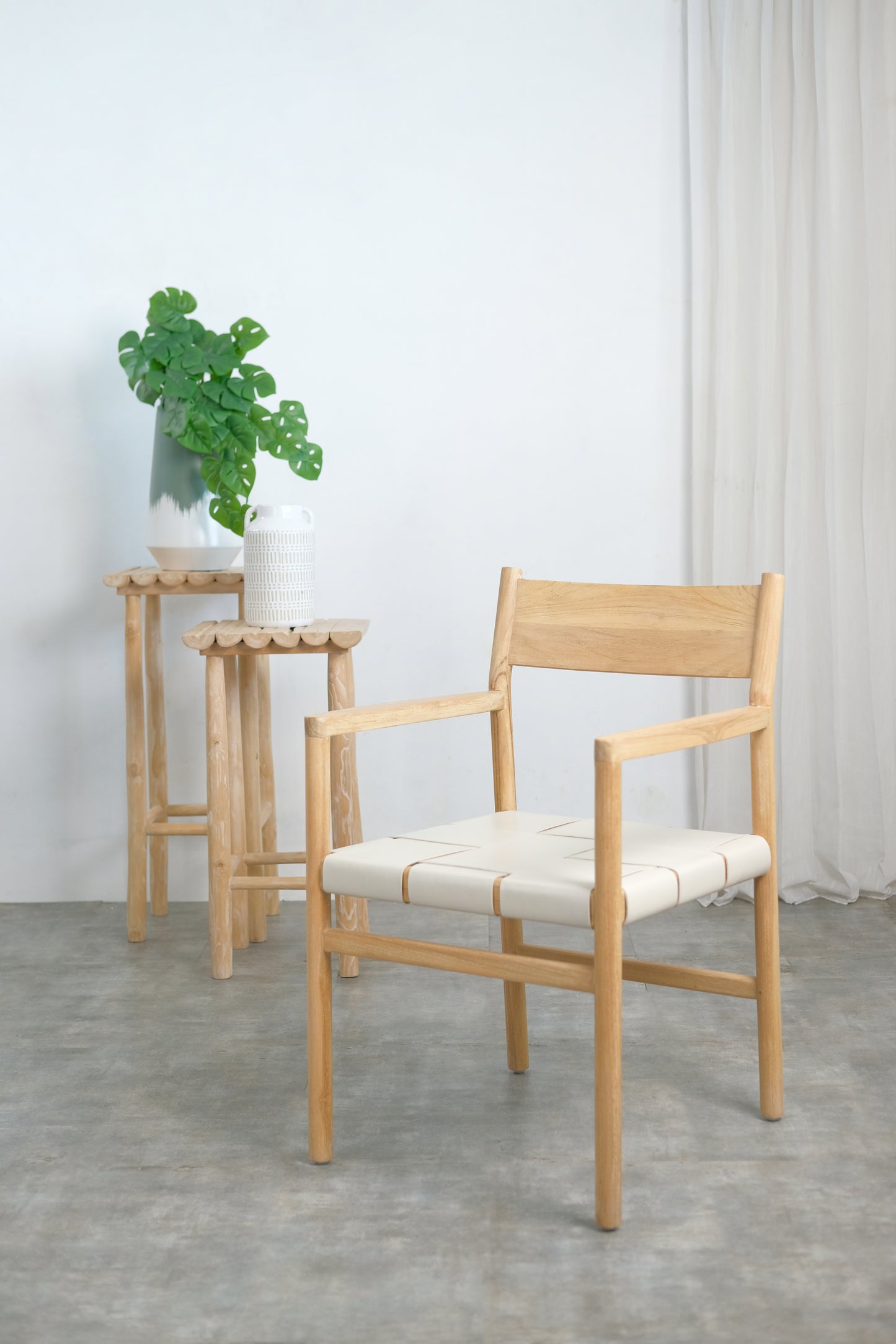 Ally Dining armchair Wide leather