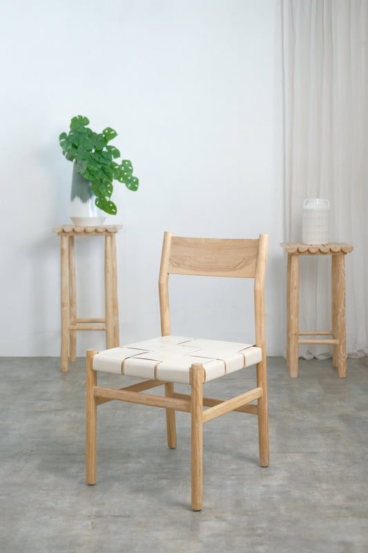 Ally Dining Chair Wide leather