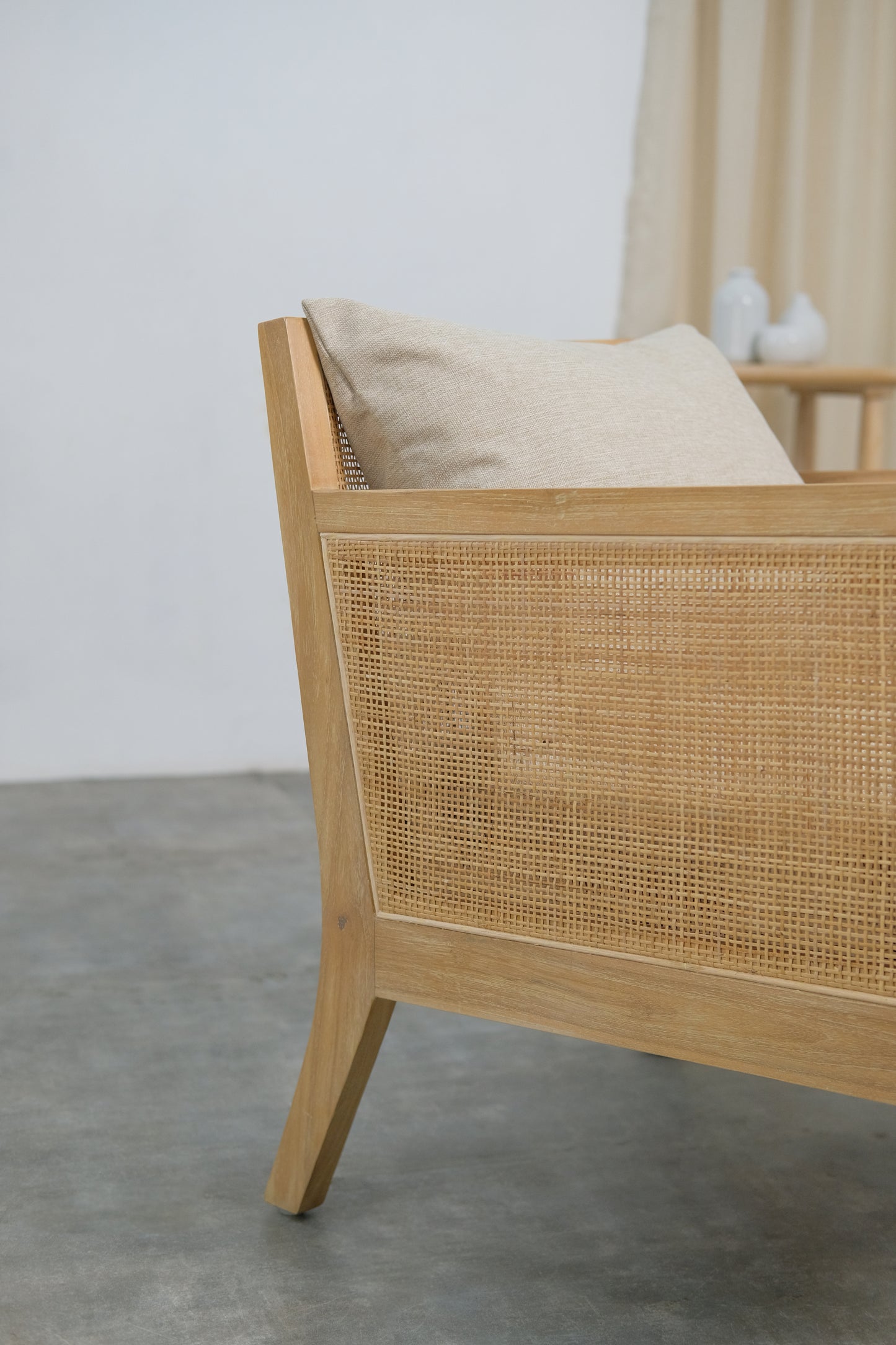 Raffia Rattan armchair