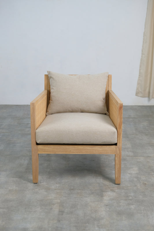 Raffia Rattan armchair