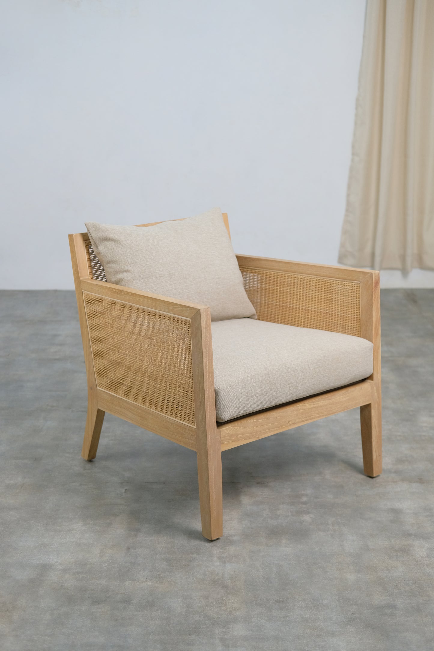 Raffia Rattan armchair