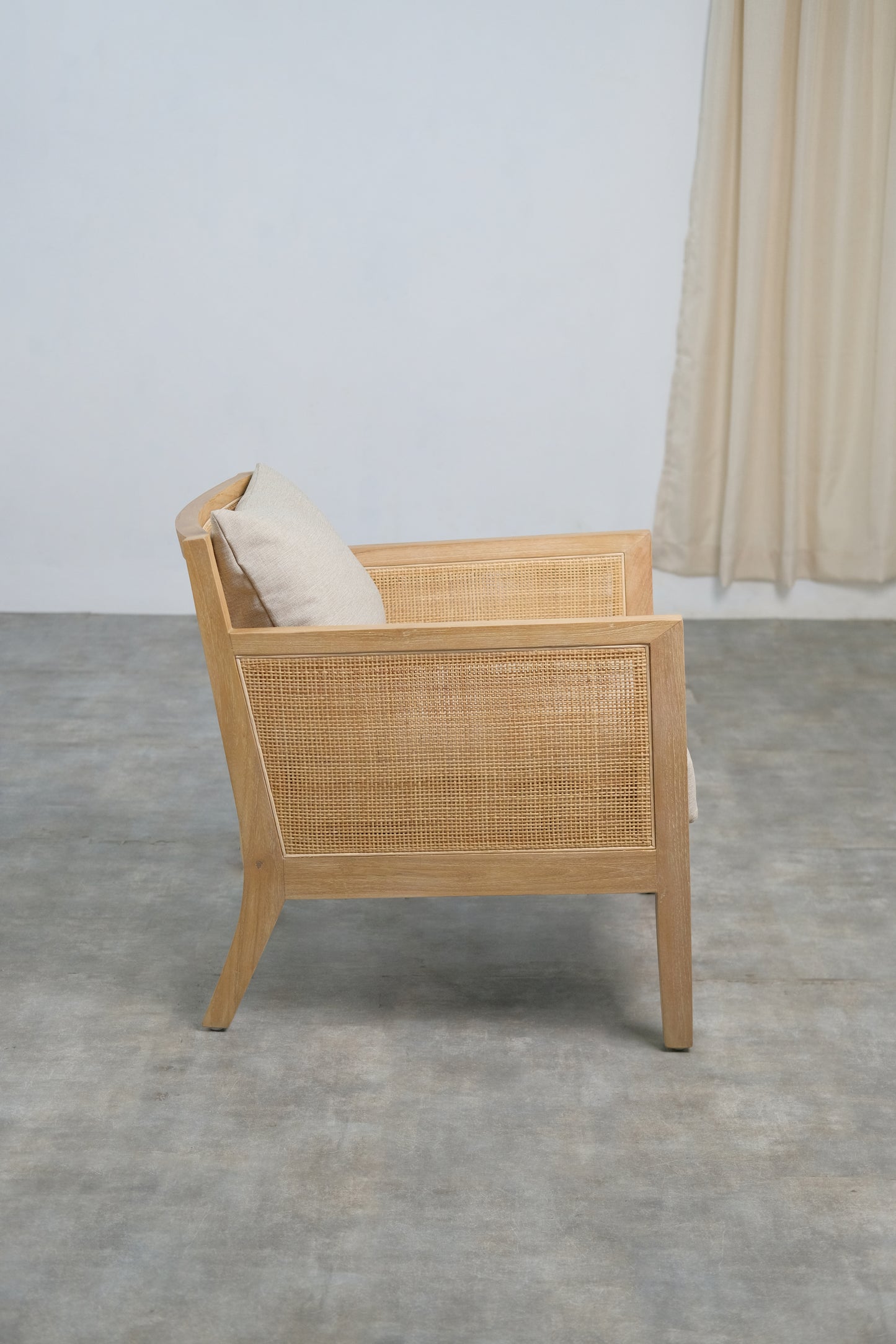Raffia Rattan armchair