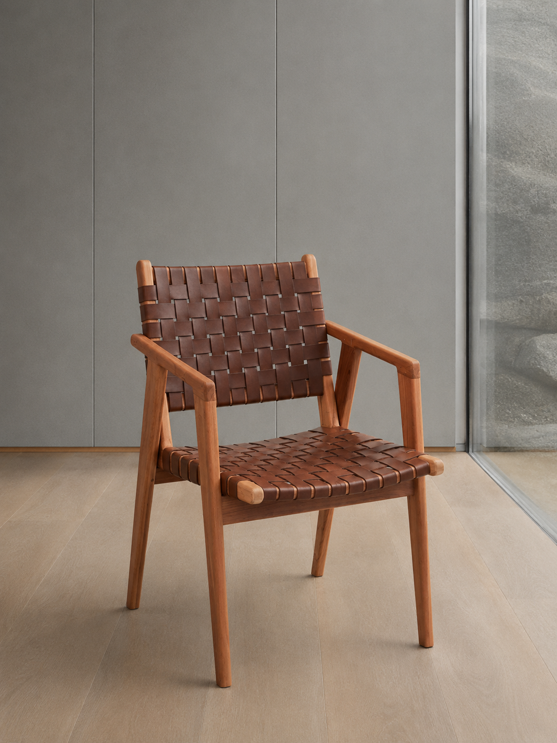 Sarabi Dining Armchair with Leather